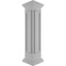 Ekena Millwork 10"W x 48"H End Newel Post with Panel, Flat Capital & Base Trim (Installation kit included) NWL10X48EPF0B0 - alternate 6